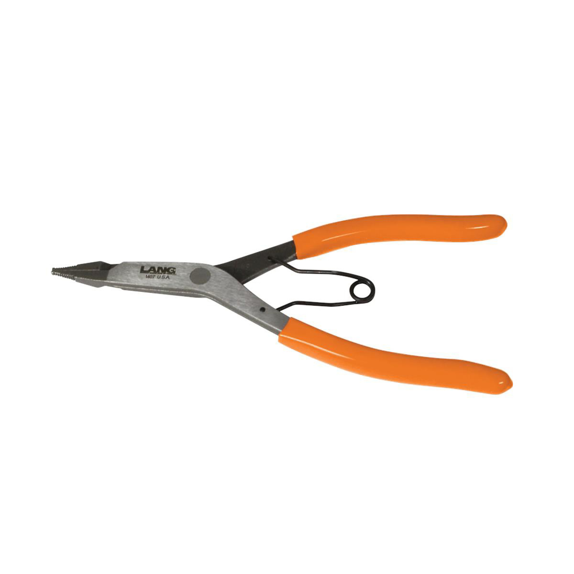 Lang Tools Straight Tip Lock Ring Pliers — 9in., Cushioned Grip, Model# KAS1407